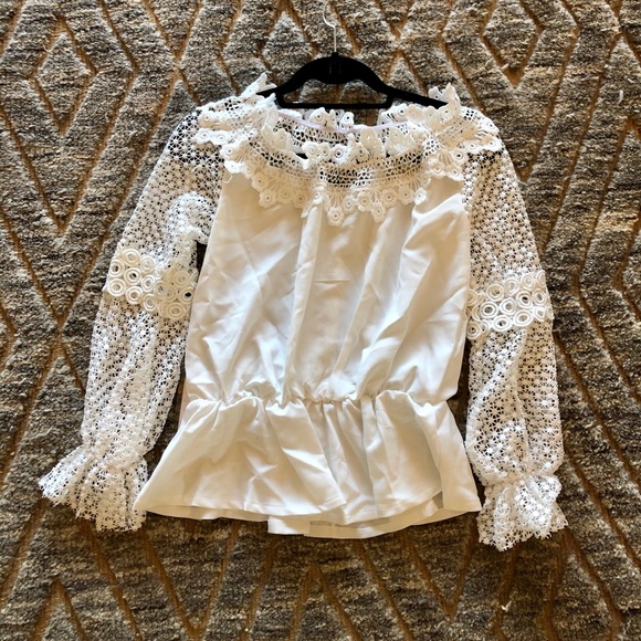 NWT || Style Mafia || Crochet Off-Shoulder Top - Picture 5 of 8